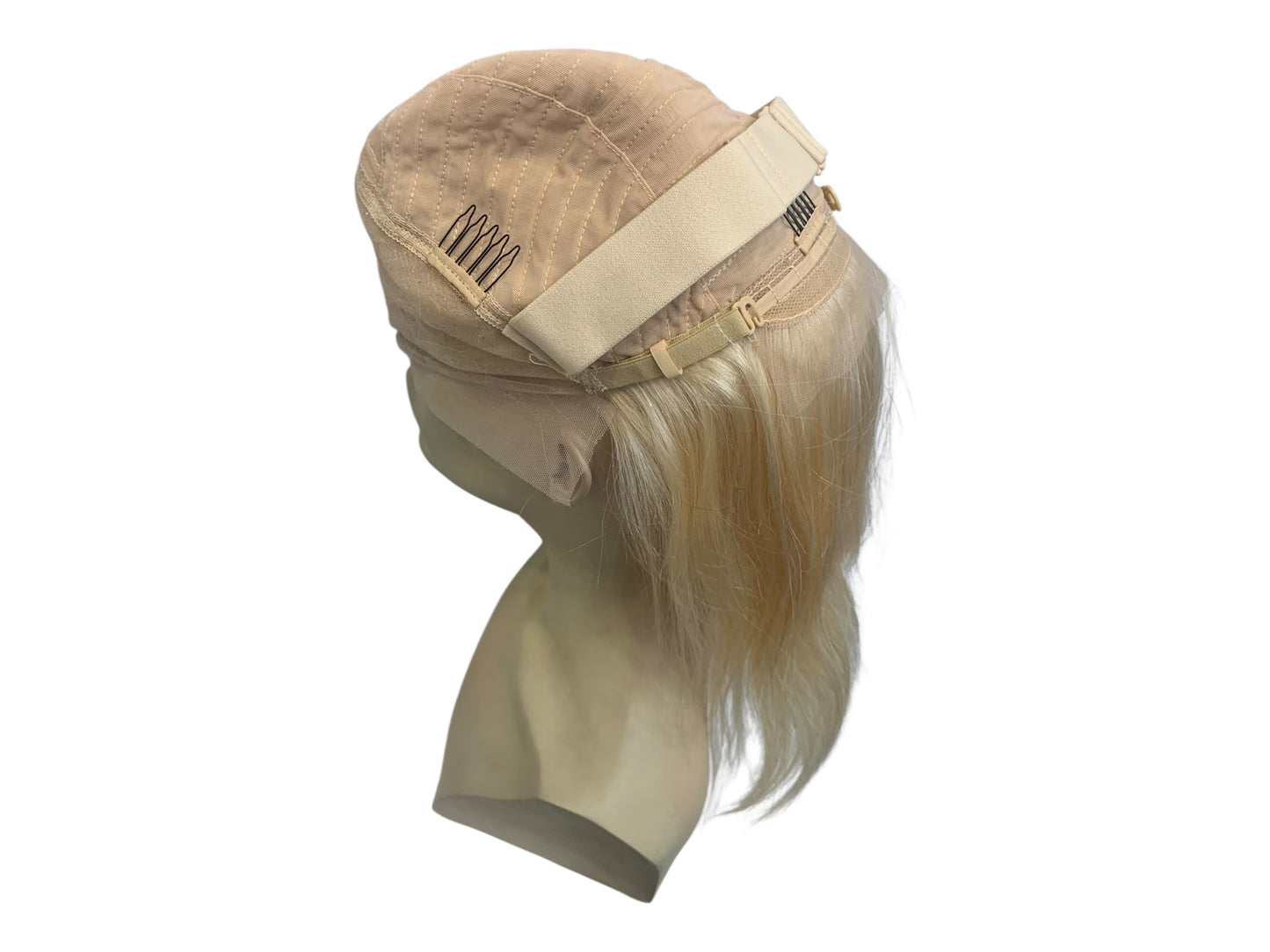 Long Straight Platinum Blonde Human Hair Lace Front Wig