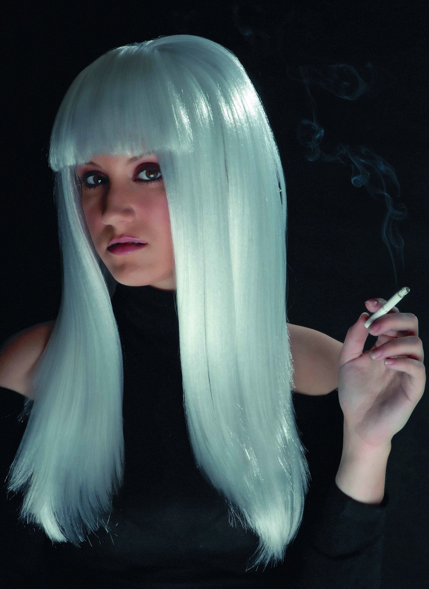 Long hair wig with fringe in various colors