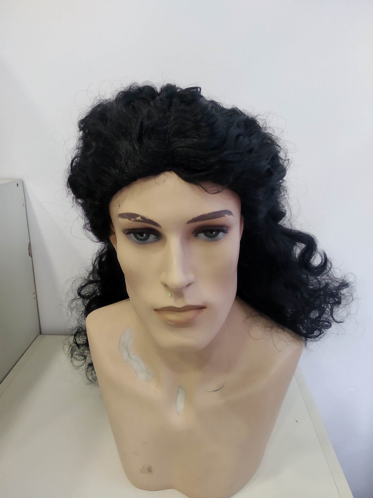 Warrior 's Black Wavy - Curly Long Wig
