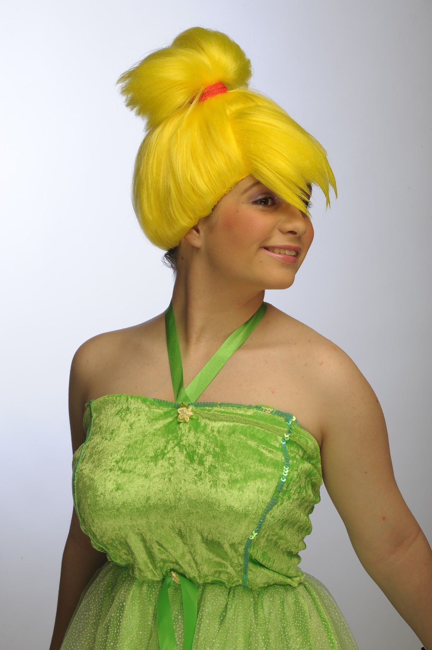 Tinkerbell fairy yellow costume cosplay wig