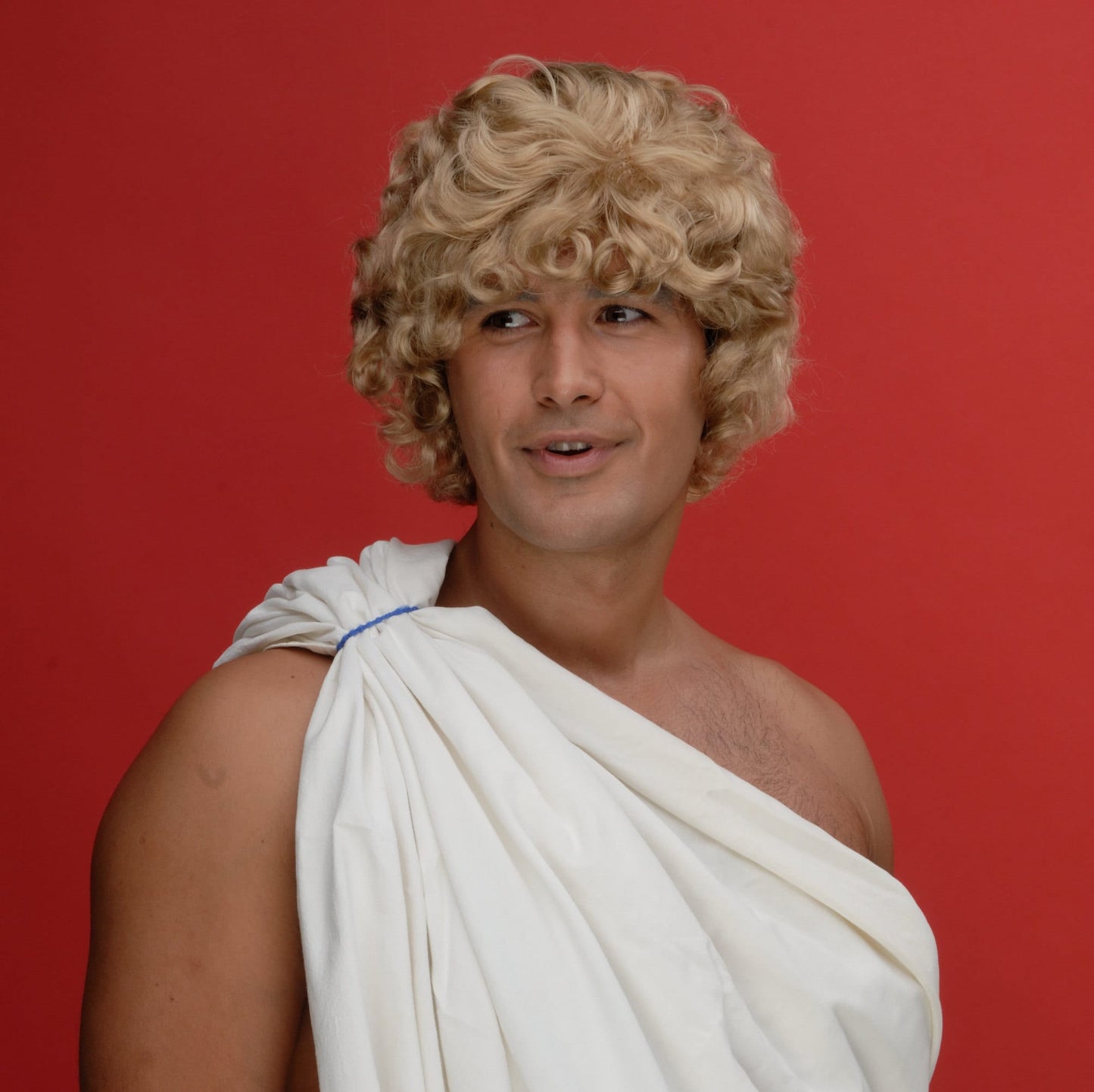 Hermes Paryk Blond Krøllet Paryk til Herrer
