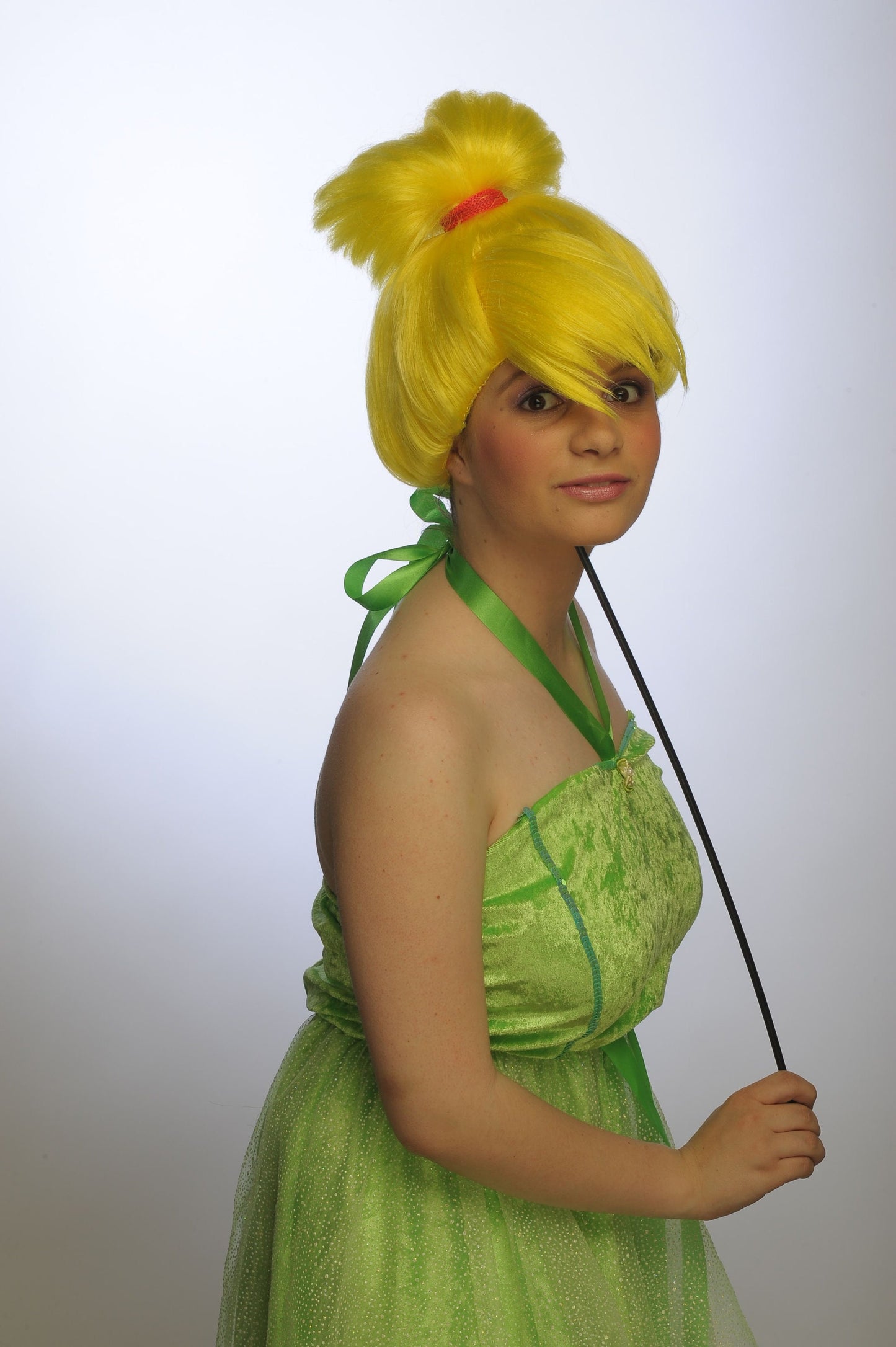 Tinkerbell fairy yellow costume cosplay wig