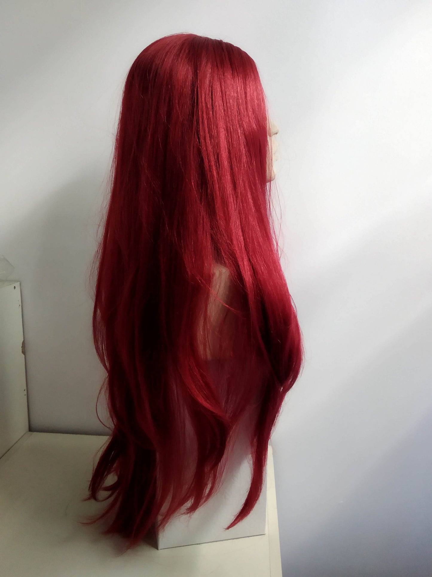 The Devil Fire Red Dark Vampiress Long 70 cm (26" ) Cosplay Costume Wig