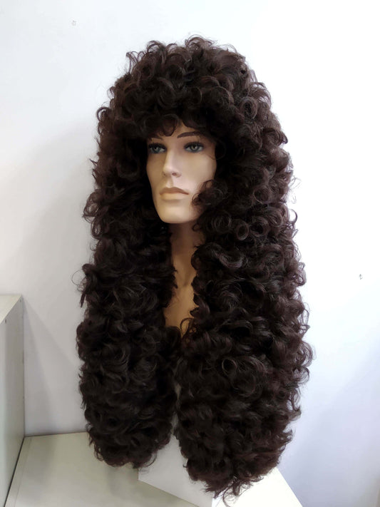 King Charles II 1660 dark brown period wig