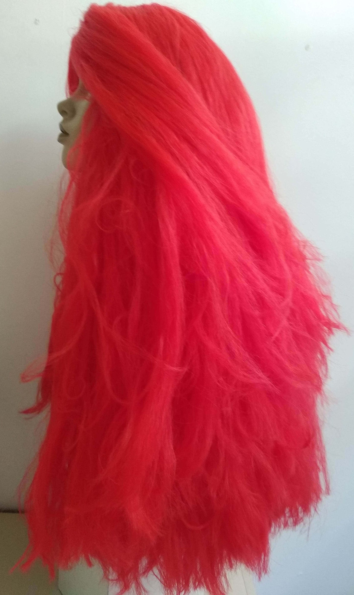 Titania Red Lady Extra Long Texturised Costume Party Wig