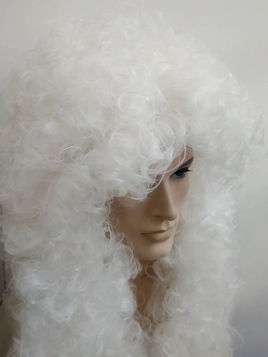 Regency Period Curly White Wig