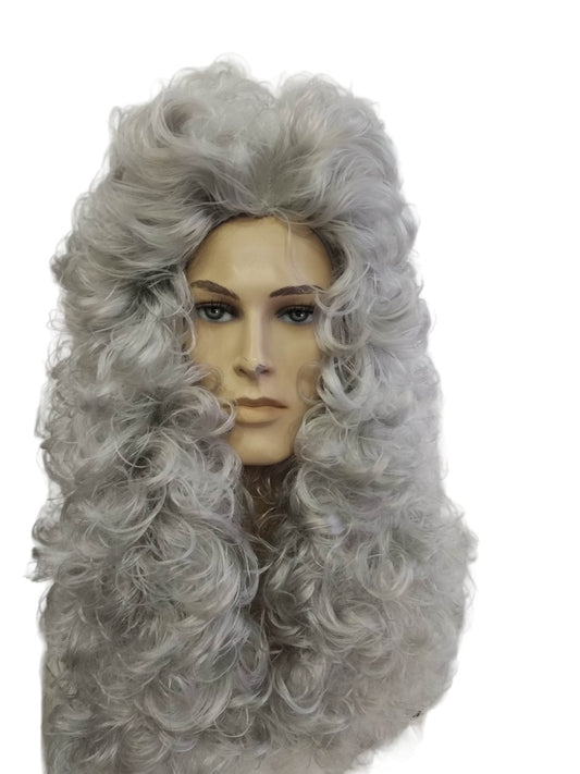 King Luis XIV Gray High Wig Period early 1700 beginning of 18th century