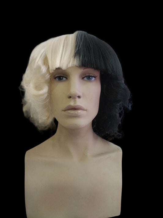 Black and White Cosplay Costume Estella 2021 Evil Witch Wig