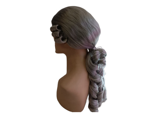 Authentic Gray Extra Long Period Luis XVI Wig | Authentic Nobleman Reenactment Wig