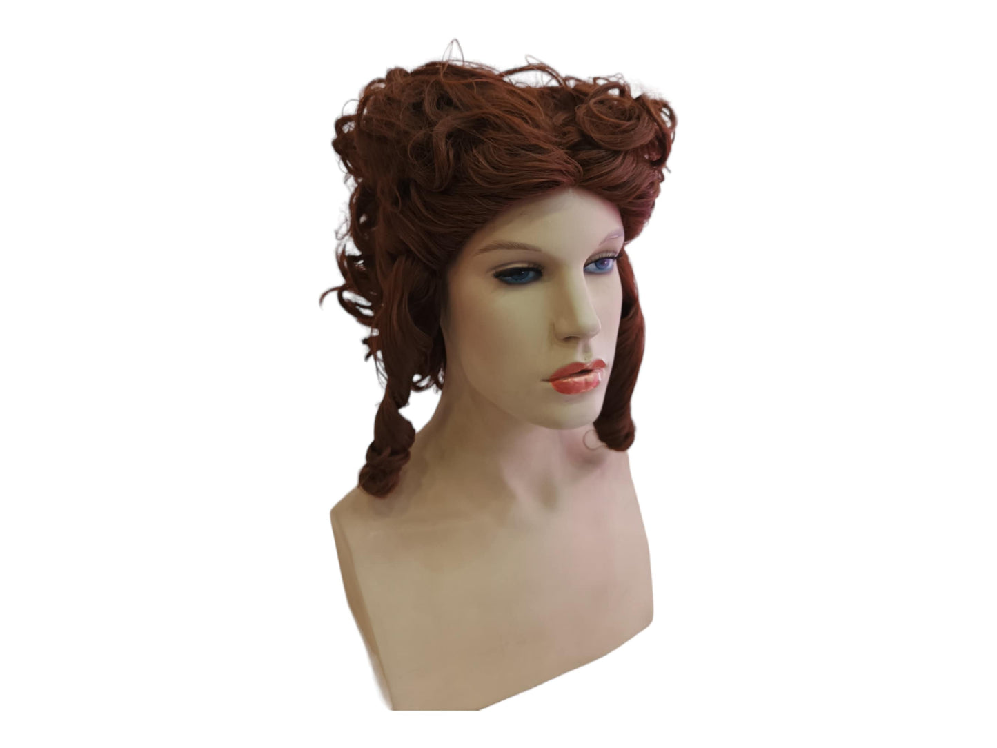 Lady Isabella Elisabethan Style -hahmon uudelleensyntyneen punaruskean peruukin
