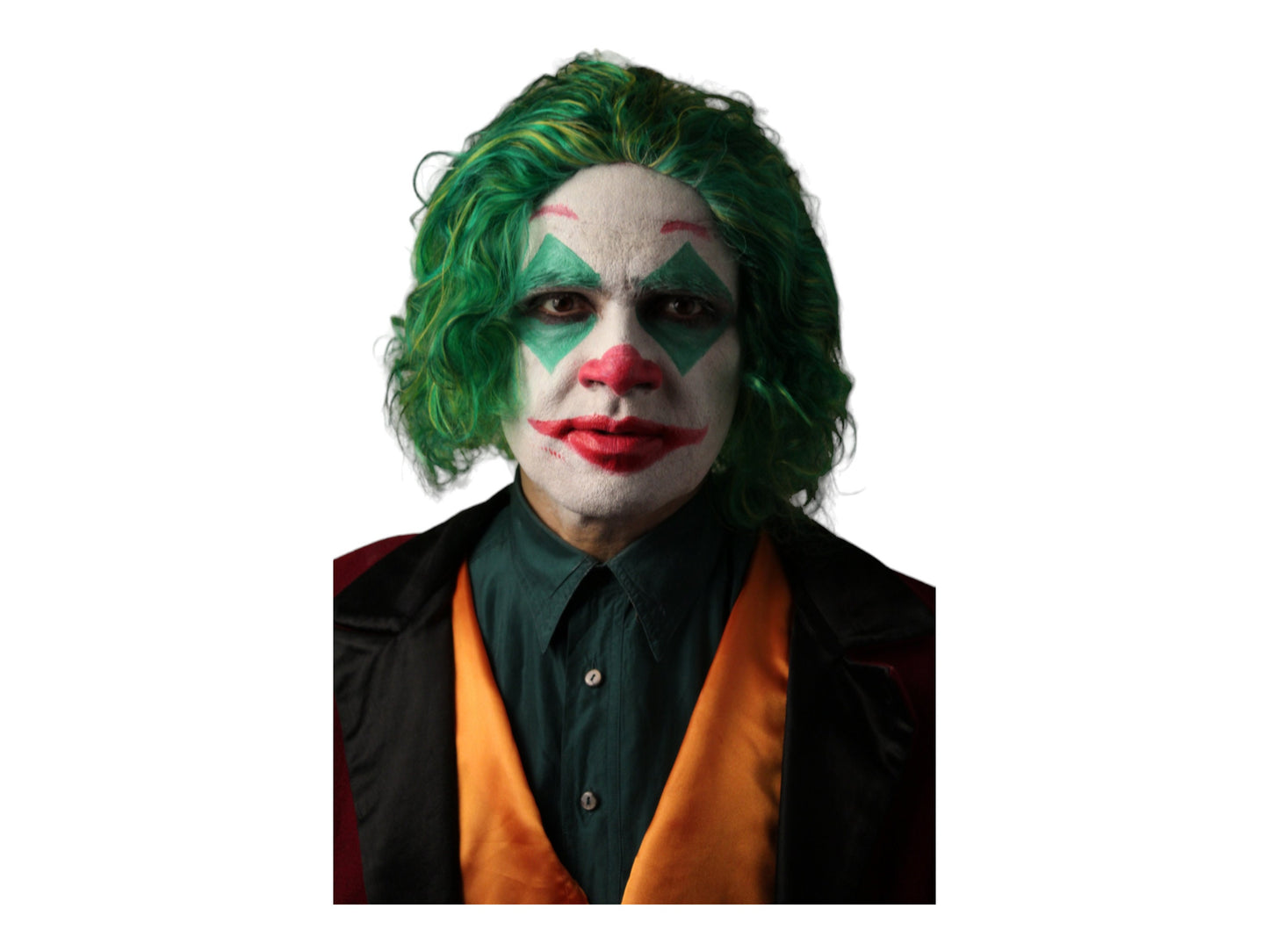 Joker Cosplay Joaquin Phoenix kostume Grøn paryk fra filmen Jokeren