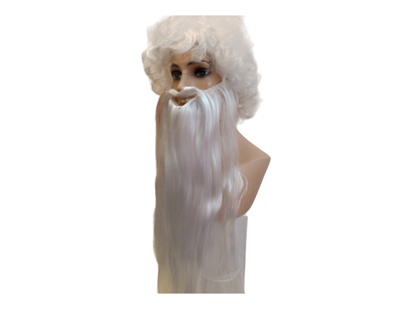 Druid Langt Lige Hvidt Skæg 70 cm eller 27"