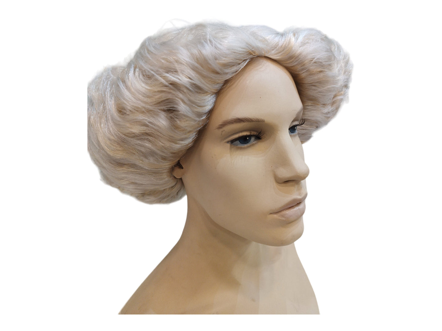 Nellie Edwardian Platinan Blonde Gibson Girl -peruukki, uudelleenaktivointi, 1900-luvun alkupuoli, 1900-luvun cosplay-peruukki