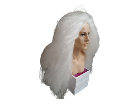 Titania White Lady Extra Long Texturised Costume Party Wig