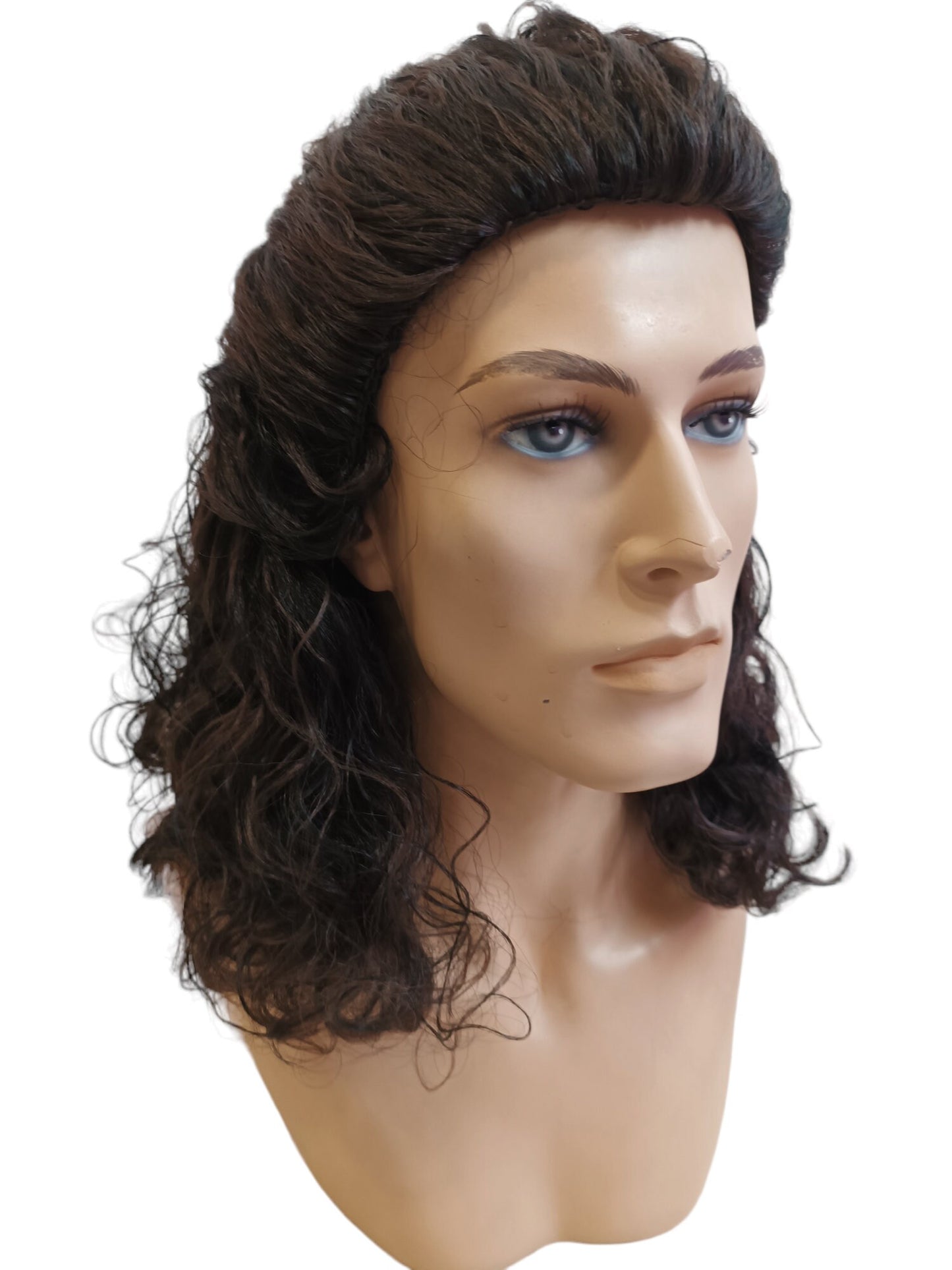 Jack Burton Brown long wavy Mullet men s Wig