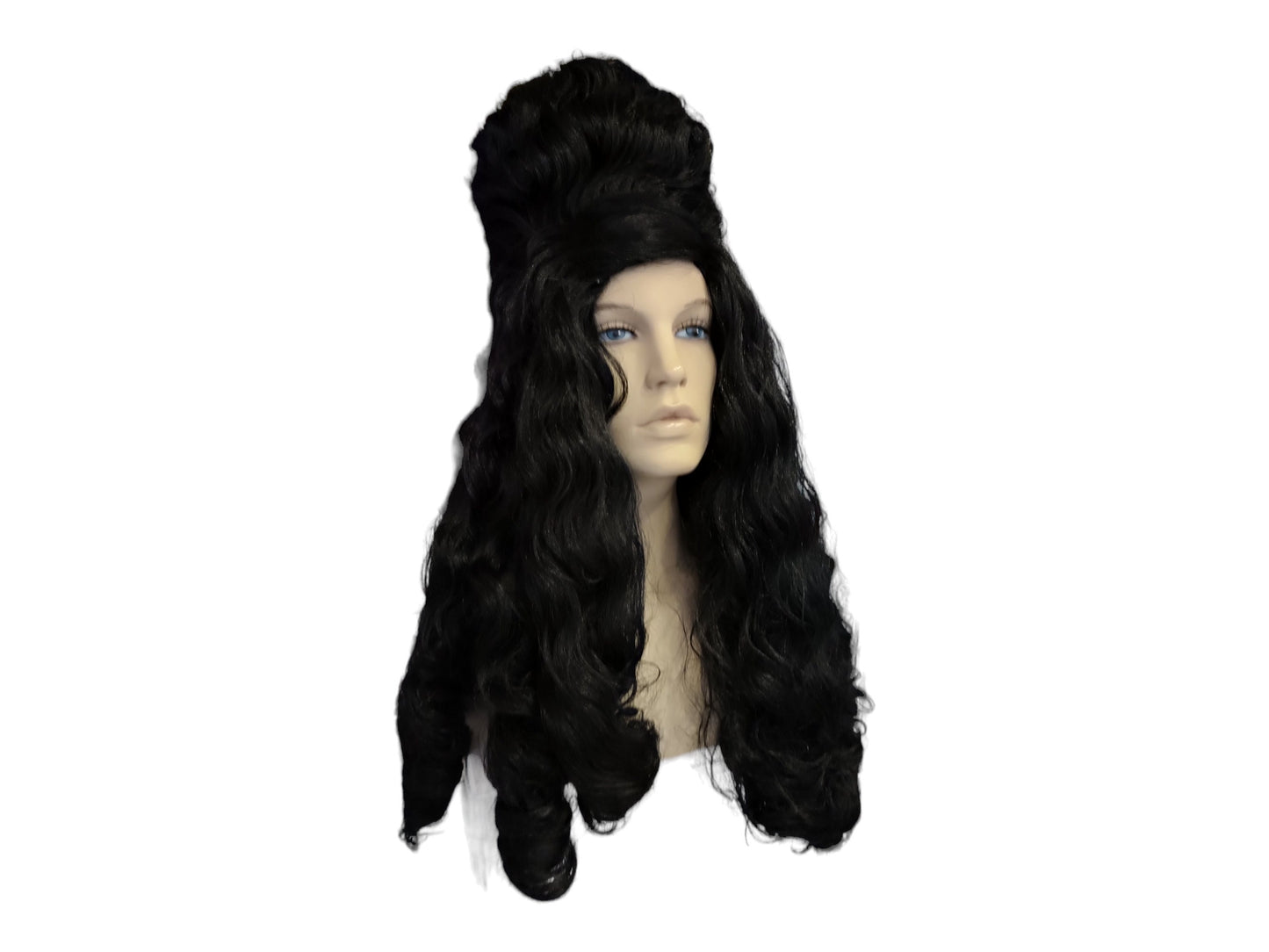 Amy Winehouse Sort Paryk | Stablet Paryk | Cosplay Paryk | Sort Bouffant Paryk