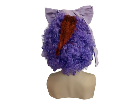 Lavender Whimsy Clown Wig with Silky Auburn Locks