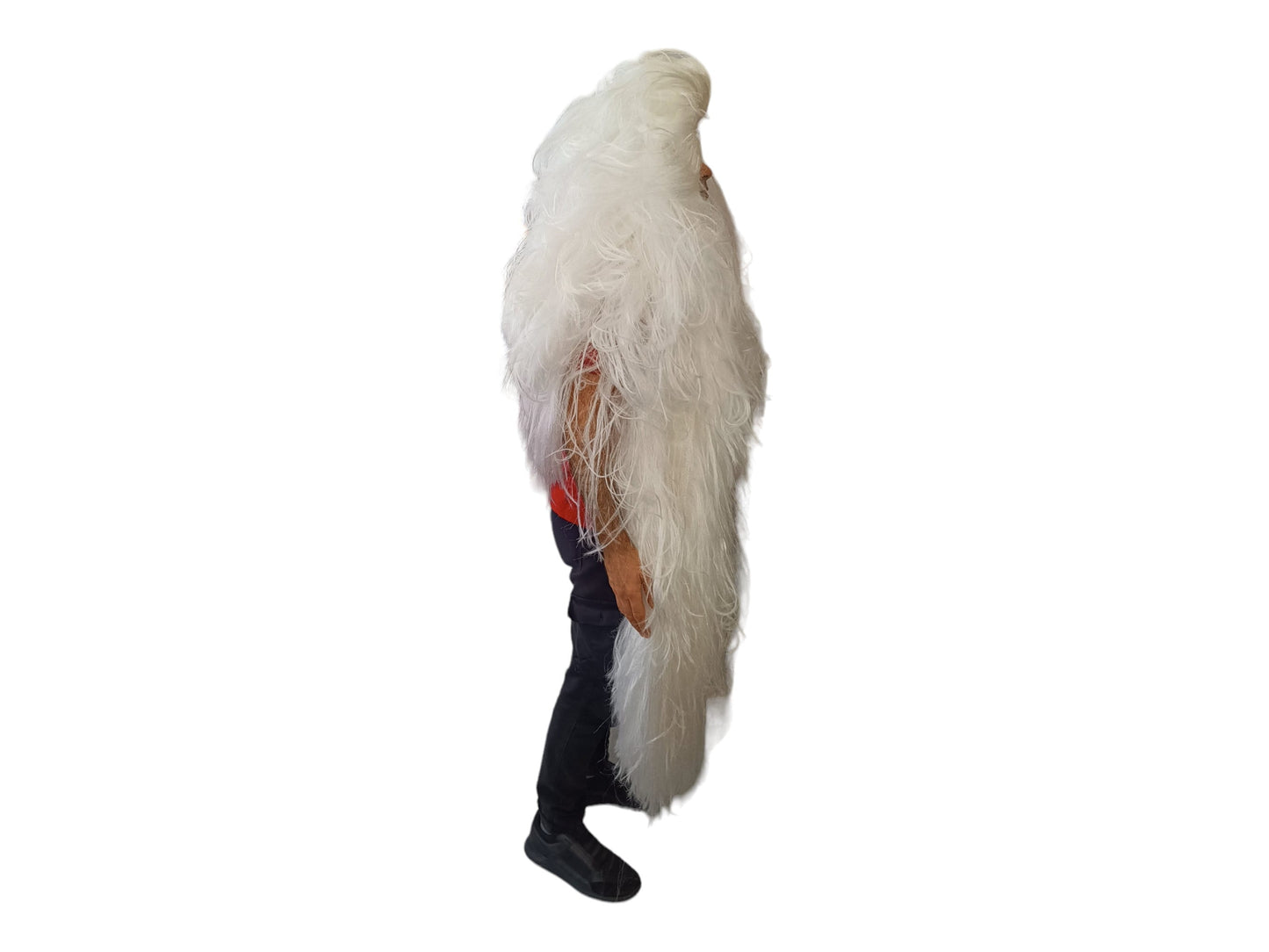 Reveal Hvid Drag Ekstra Lang Tekstureret Kostumefestparyk