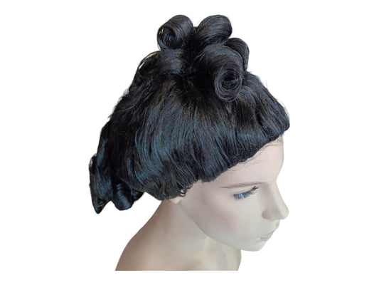 Lianne Victorian Curly Black Wig