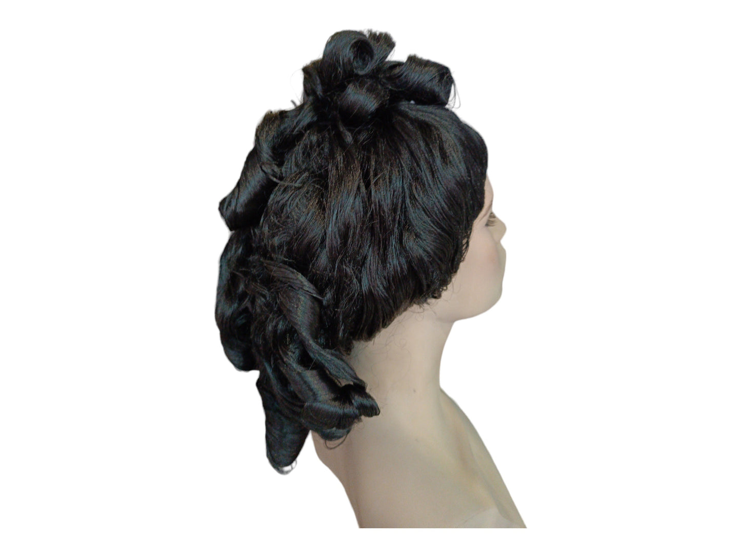 Lianne Victorian Krøllet Sort Paryk