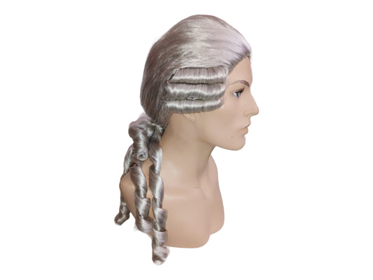 Αυθεντική Πολύ Μεγάλη Περούκα Ανοιχτό Γκρι Λουδοβίκος ΙΔ`
