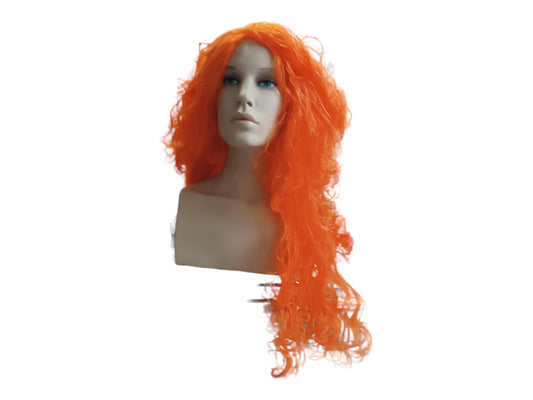 Brave Irish Warrior Princess Wig: Fiery Orange Curls