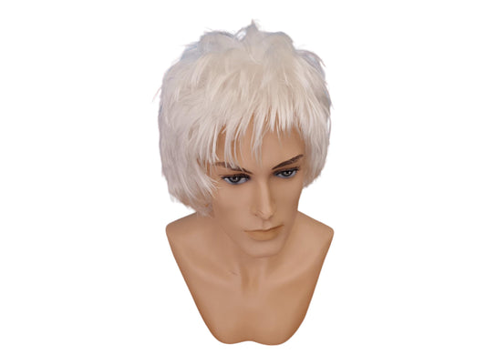 High-Quality Satoru Cosplay Wig - White Anime Wig for Authentic Look