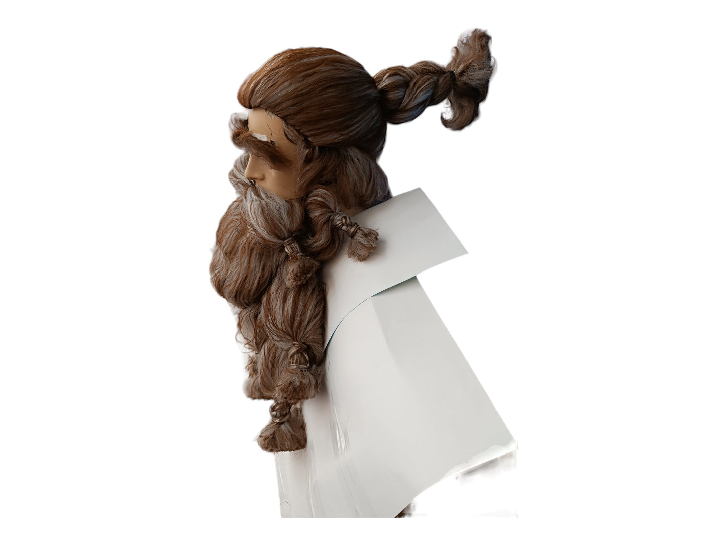 Stojk legendarisk paryk og skæg og øjenbryn kostume cosplay sæt