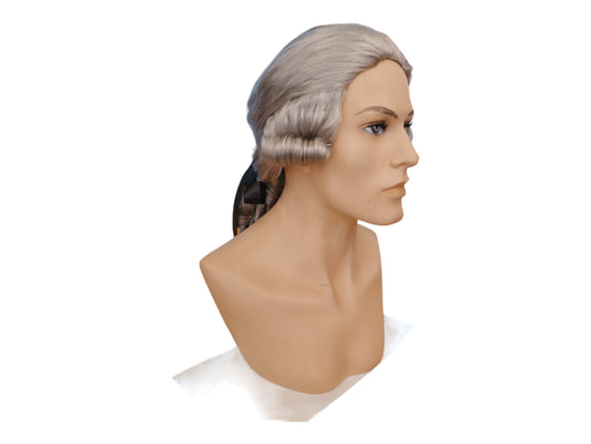 Period 1800 Gray Male Authentic Wig