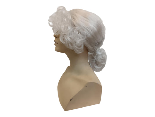 Mrs Santa Claus Wig in natural off white grayish matt color