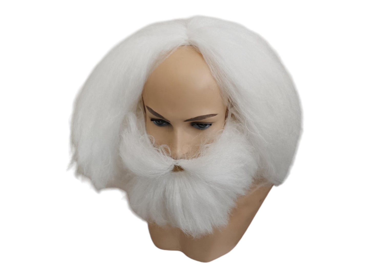Eremit Hvid Hulemand Paryk og Skæg Sæt Cosplay Kostume