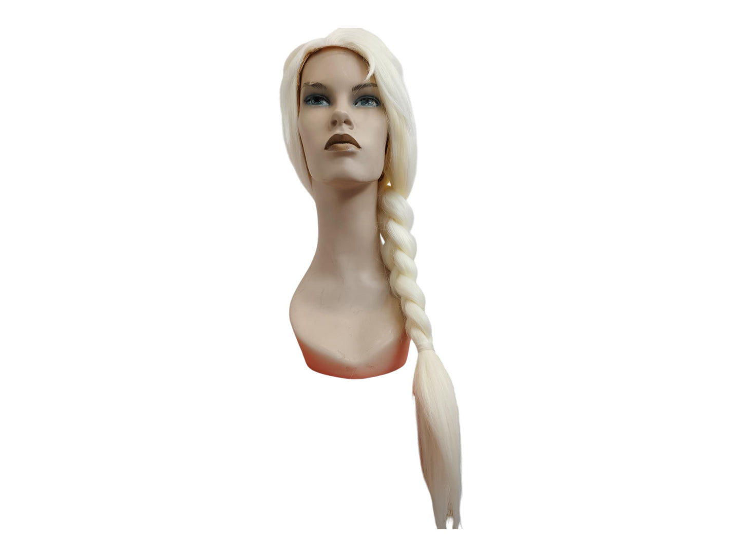 Ice Princess Elfenben Hvid Lang Fletning Cosplay Varmebestandig Paryk