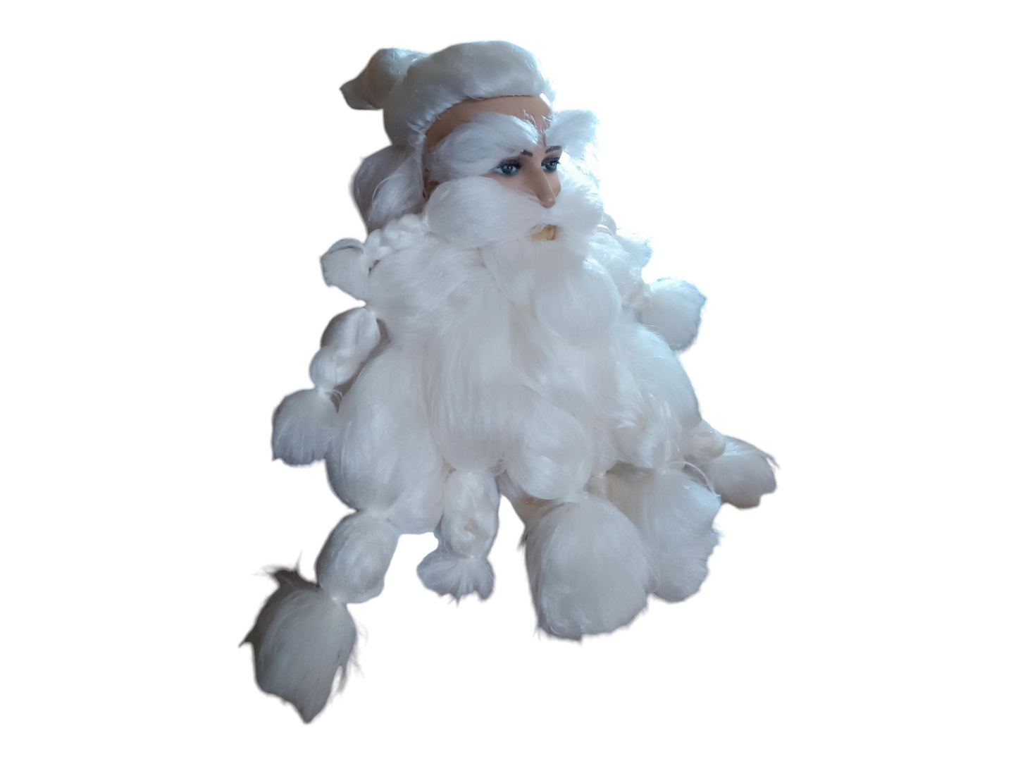 Stojk Hvid Version af det legendariske paryk- og skæg- og øjenbrynskostume-cosplaysæt