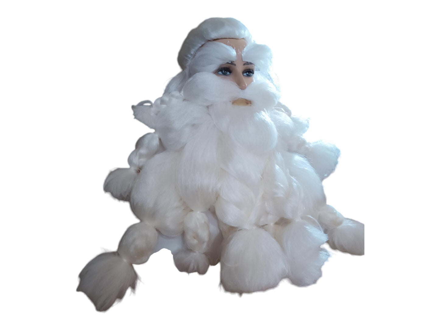 Stojk Hvid Version af det legendariske paryk- og skæg- og øjenbrynskostume-cosplaysæt