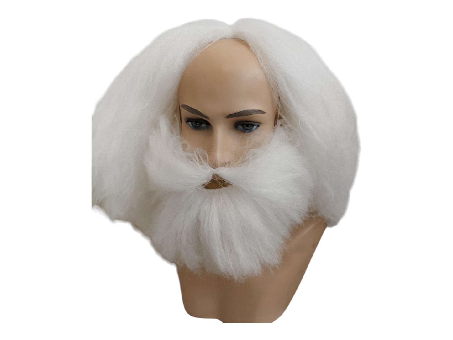Eremit Hvid Hulemand Paryk og Skæg Sæt Cosplay Kostume