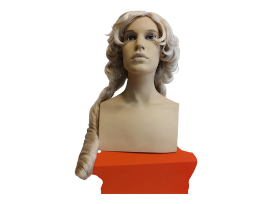 Louise De La Vallière Wig – Platinum Grey Baroque Rococo Wig – Handmade Historical Theater Wig – Lady's Gray Blonde Period Noblewoman's Wig