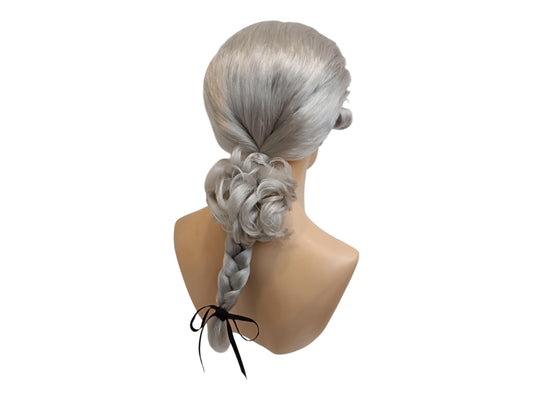 Marquis De Lafayette Silver Gray Wig 18th Century Colonial Revolutionary War Historical Costume Georgian Era Theater Noble Period Drama