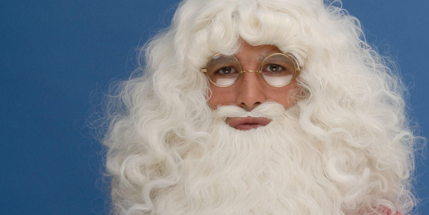 Professional Santa Claus' Wig Only Ivoire Egg White Color