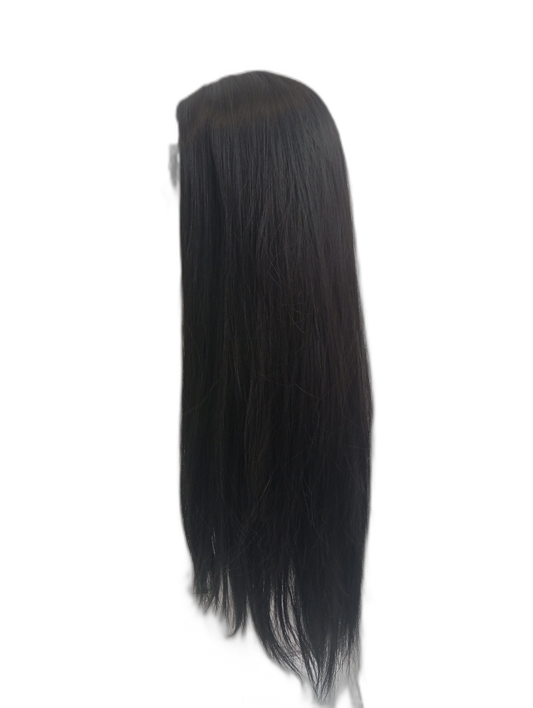 Nana Long Straight Black Wig and Glasses set