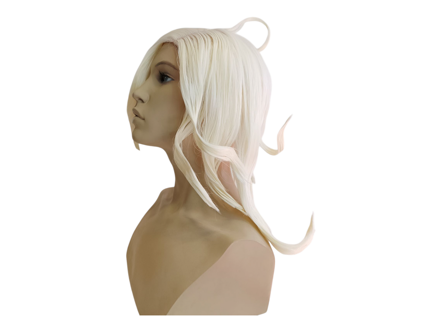 Nagito Komaeda White Cosplay Wig with Ahoge