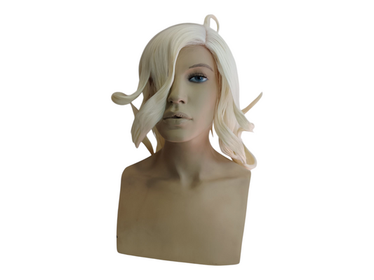 Nagito Komaeda White Cosplay Wig with Ahoge