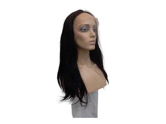 Long Straight Brown Human Hair Lace Front Wig