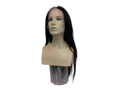 Extra Long Straight Black Human Hair Lace Front Wig