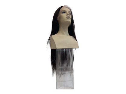 Extra Long Straight Black Human Hair Lace Front Wig