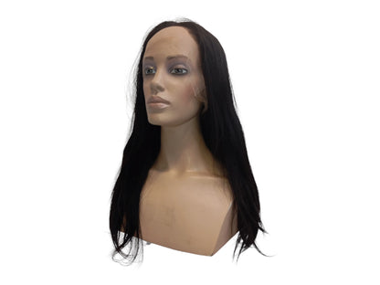Long Straight Brown Human Hair Lace Front Wig