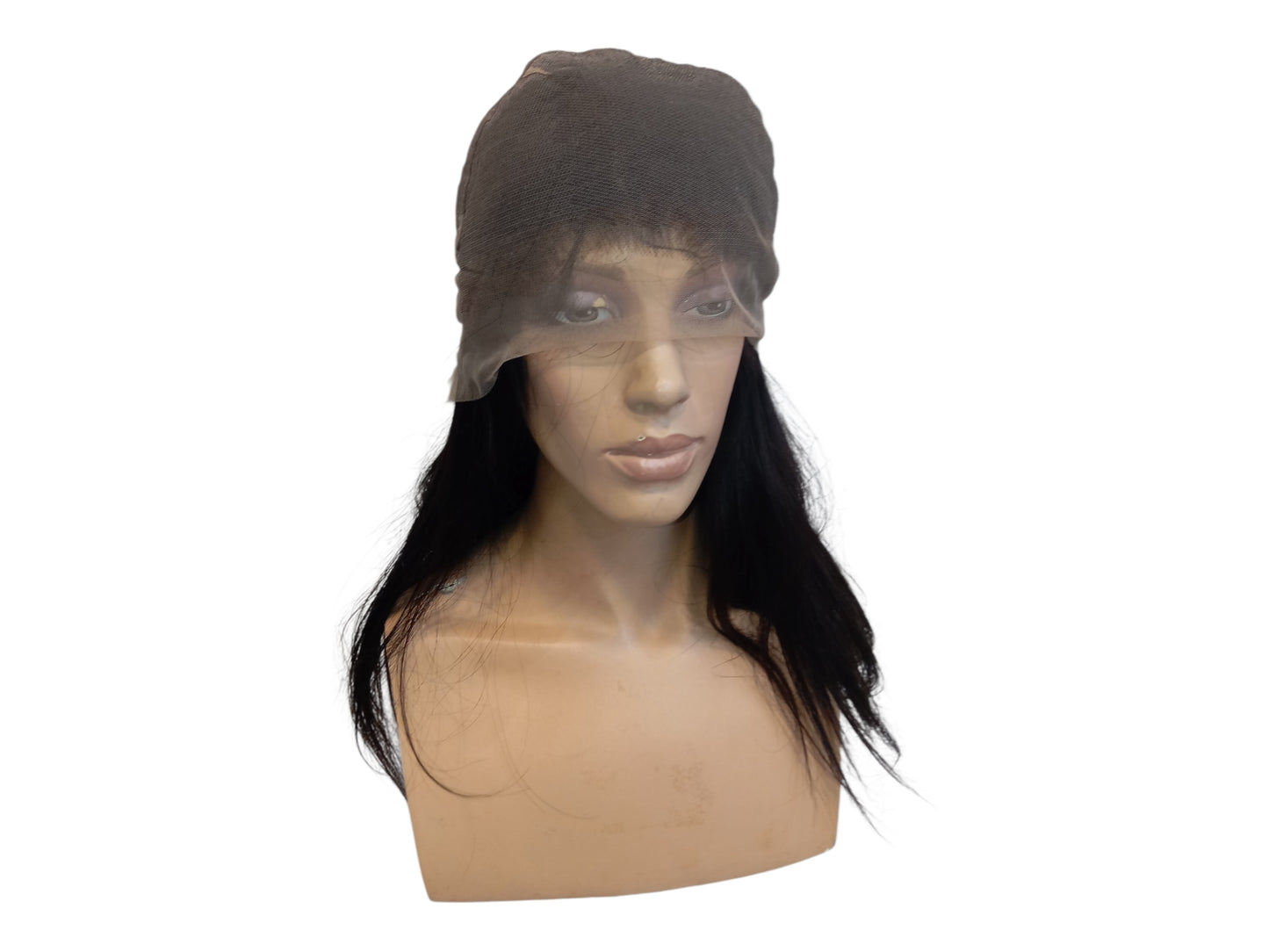 Long Straight Brown Human Hair Lace Front Wig