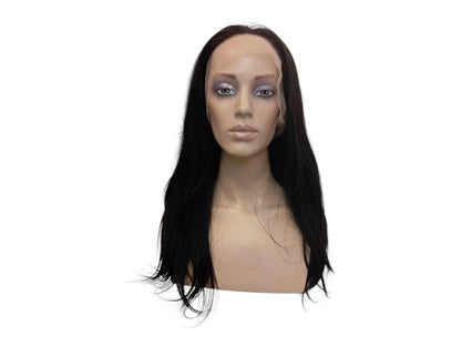 Long Straight Brown Human Hair Lace Front Wig