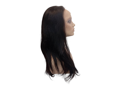 Long Straight Brown Human Hair Lace Front Wig