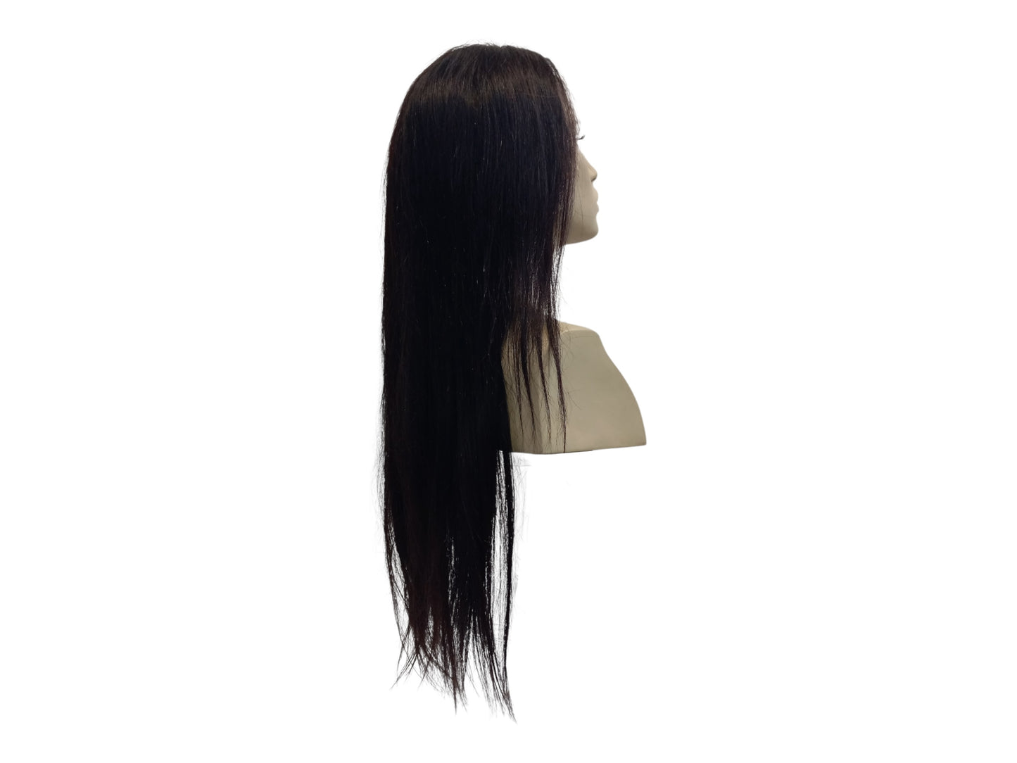 Extra Long Straight Black Human Hair Lace Front Wig
