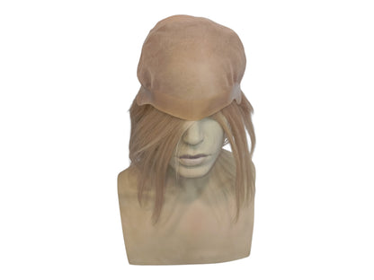 Long Straight Blonde Human Hair Wig - Invisible Shoulder Length Wig